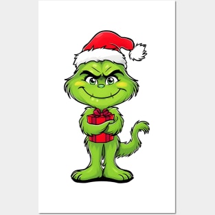 "Grinch Cartoon Full of Christmas Cheer" Posters and Art